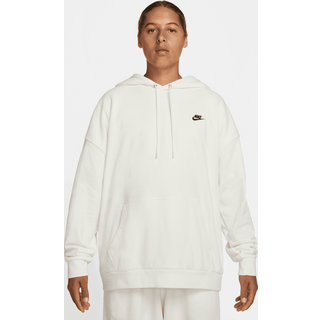 Oversized Nike Club Fleece-pullover-hættetrøje i french terry til mænd - hvid - XXL