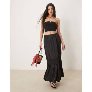 Gina Tricot-Maxi skirt-lange nederdele-Sort-XS-Dame