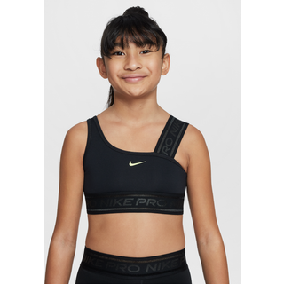Nike Kid's Pro Swoosh Dri-Fit Asymmetrical Sports Bra Sports-bh Børn størrelse S farve sort