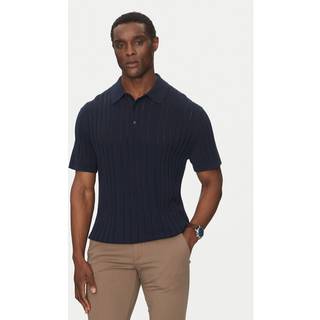 MK Pointelle Cotton Polo Shirt - Blue - Michael Kors - L