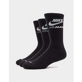 Nike 3-Pack Air Max Crew Socks, Sort - 42 - 46