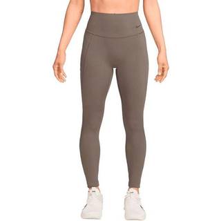 Nike Universa Dri-FIT Pocket Tights Brun - Komfortable tights til løb med praktiske lommer