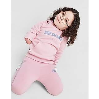 New Balance Girls' Arch Logo Hoodie/Leggings Set Infant, Pink - 18M