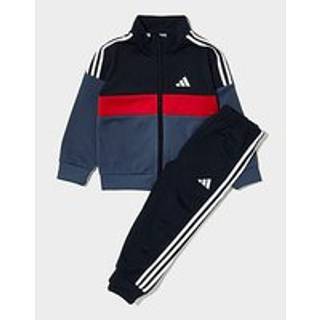 adidas Tiberio Full Zip Colour Block Tracksuit Infant, Navy - 0-3M