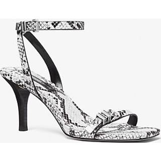 MK Darrington Snake Embossed Leather Sandal - Grey - Michael Kors - EU 38.5
