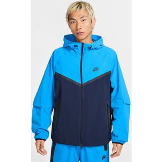 Vævet Nike Tech Windrunner-jakke med fuld lynlås til mænd - blå - XS