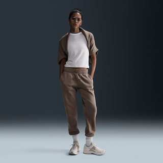 Nike Sportswear Phoenix Fleece-sweatpants med mellemhøj talje til kvinder - brun - XL (EU 48-50)