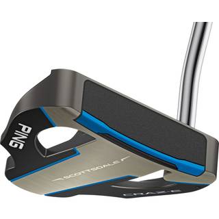 Ping Scottsdale CRAZ-E Double Bend Neck Putter - Sort - Højre - Str. 35" - Ping Tour 2.0 PT (2025) Standard Blå/Hvid