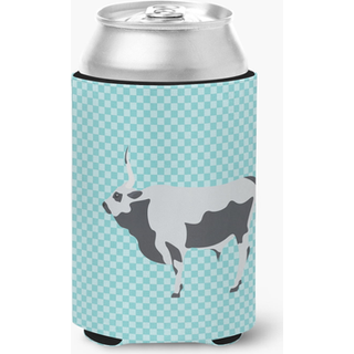 """" Carolines skatte ungarske grå steppe ko blå check dekorativ kan hugger flerfarvet """"