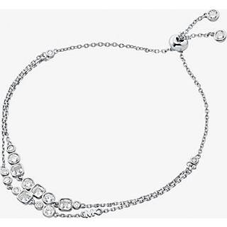 MK Precious Metal-Plated Sterling Silver Bezel Slider Bracelet - Silver - Michael Kors - ONE SIZE