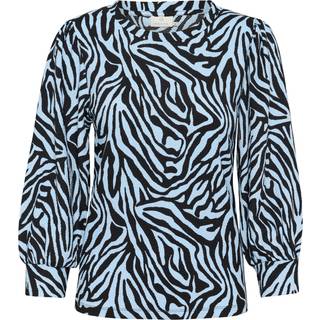 Kaffe Kaivanna T-Shirt Toppe & T-Shirts 10509780 Blue / Black Graphic (XLARGE)