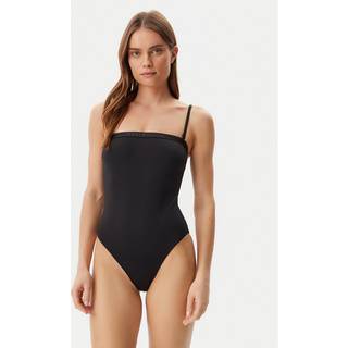 Tonal Logo Square Neck Swimsuit