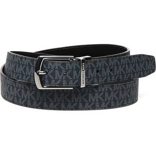 MK Reversible Signature Logo and Leather Belt - Blue - Michael Kors - ONE SIZE