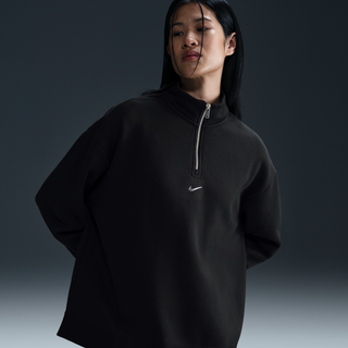 Nike Sportswear Fleece-top med 1/4 lynlås til kvinder - sort - M (EU 40-42)