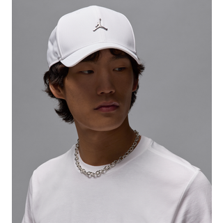 Struktureret Jordan Rise Jumpman-kasket i metal - hvid - M/L