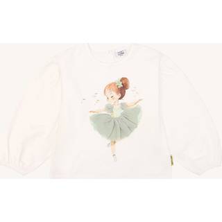 Hust&Claire Alma Langærmet T-shirt Ivory 104cm Hvid 104 cm kvinde