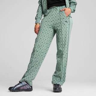 Women&#39;s Puma Road To Unity Printed Straight T7 Track Pants, Green, Size M, Clothing - Aop - M