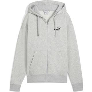 PUMA ESS Small No. 1 Logo Comfort Full-Zip Hoodie Women, Clothing, Light Gray Heather, M