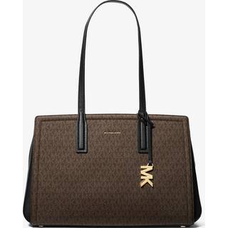 MK Laila Medium Signature Logo Tote Bag - Brown - Michael Kors - ONE SIZE