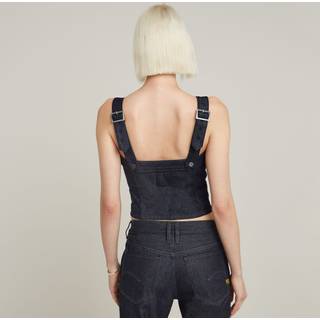 Bustier Top Detachable Straps - Dark blue - Women