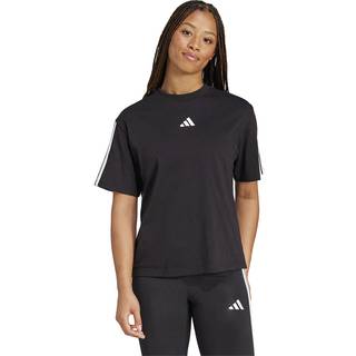 adidas adidas Black/White Essentials 3-Stripes Boyfriend 100% Cotton T-Shirt