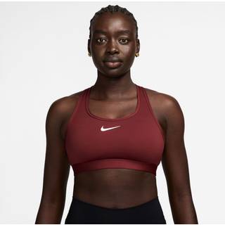 Nike Swoosh Medium Support Bra Str. M Rød - Komfortabel BH til Løb og Træning