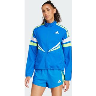 adidas Adizero Retro Jakke Str. XS Blå til Dame - Letvægts og Åndbar Løbetøj
