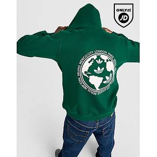 adidas Originals City Globe Logo Hoodie, Green - XL