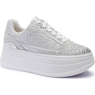 MK Hayes Studded Linen Blend Platform Trainers - Grey - Michael Kors - EU 41
