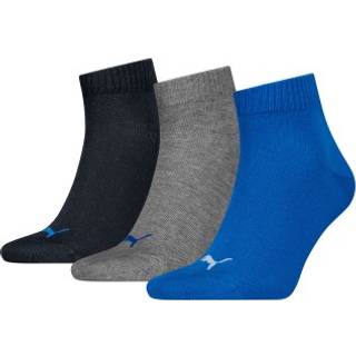 Puma 3-pak Quarter Socks - Black/Blue - Str 39/42