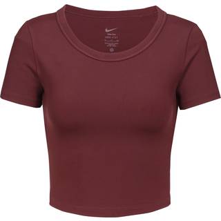 Kort Nike One Fitted Dri-FIT-top med korte ærmer til kvinder - rød - L (EU 44-46)