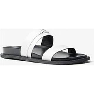 MK Mandy Leather Flat Sandal - White - Michael Kors - EU 37
