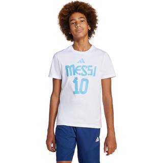Messi Name and Number Graphic Kids T-shirt - White - 140