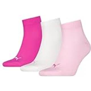Puma 3-pak Quarter Socks - Pink/White - Str 39/42