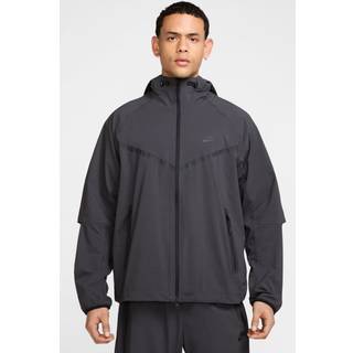 Vævet Nike Tech Windrunner-jakke med fuld lynlås til mænd - grå - XL