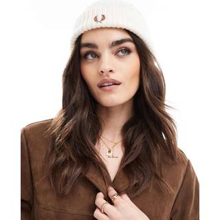 Fred Perry Herren Mütze weiß Woll-Stoff