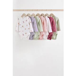 Next Multi 7 Pack Long Sleeve Baby Bodysuits