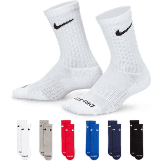 Nike Dri-FIT Performance Basics-crewstrømper til mindre børn (6 par) - sort - 4-5