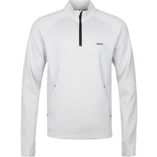 BOSS Sweat Active Zip Neck Sweatshirt in Light Grey | BOSS | Norton Barrie - 3XL