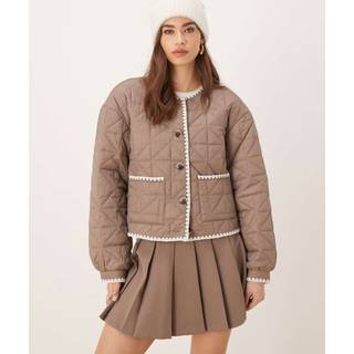 VILA dame jakke VISILLA - Mountain Trail BIRCH EDGE CROCHET - 34