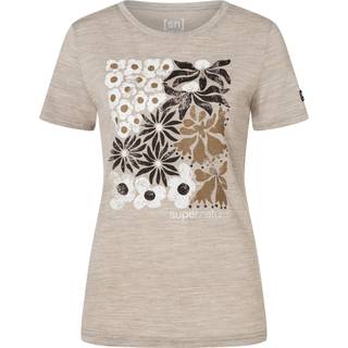 super.natural Women's Mat Is Tee Merino-shirt Damer størrelse XS farve beige