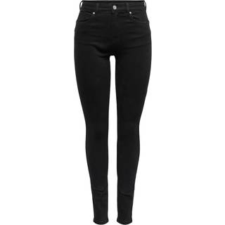 Only Jeans til kvinder Rina Mid Rise Push Up Sort