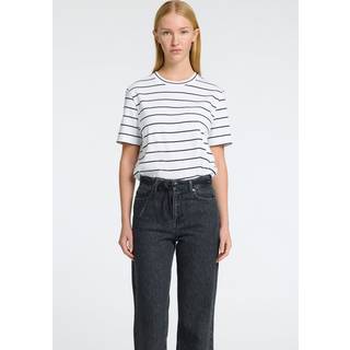 SELECTED FEMME Slfessentail Striped Boxy Tee Bright White Print:BLACK XL