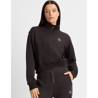Röhnisch Women's Soft Sweat Half Zip Obsidian Black, XS