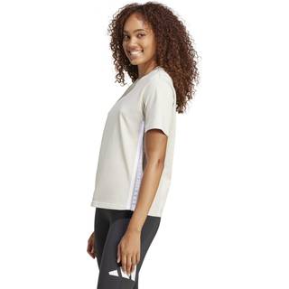 Essentials 3-Stripes-T-shirt i bomuld - Beige / White