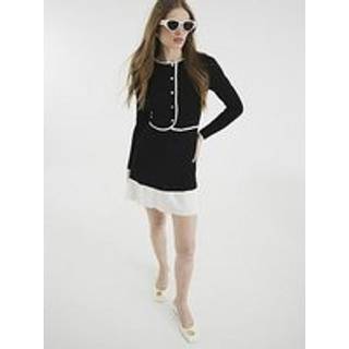 River Island River Island Black Button Through Skater Dress - EU 46 (UK 18)