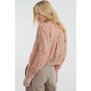 River Island River Island Pink Lace Ruffle Top