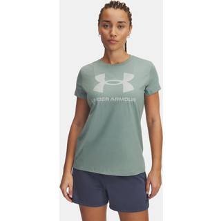 Under Armour Rival Logo Women's Short Sleeve Silica Green / Hydro Green XL