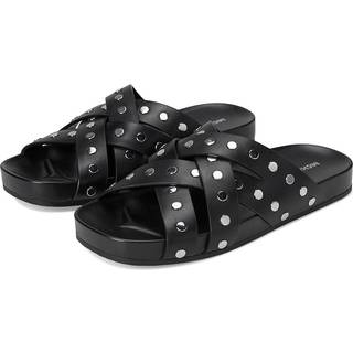 MK Irene Studded Leather Flat Sandal - Black - Michael Kors - EU 42.5