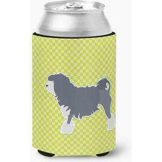 """" Caroline's Treasures Lowchen Checkerboard Green Can eller Bottle Hugger BB3835cc kan Hugger Multicolor """"